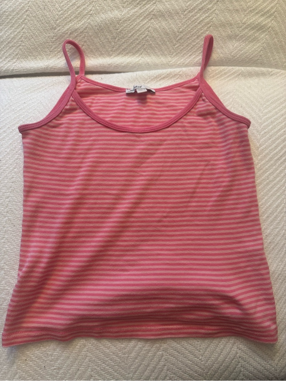 Subdued Pink Striped Cami Tank Top